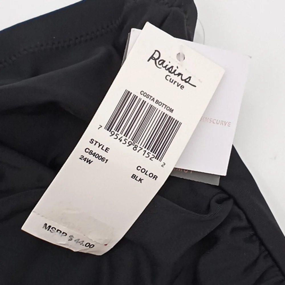 Raisins Curve Costa‎ Bikini Swim Bottoms Black 24W